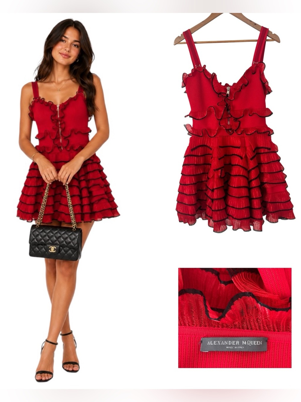 Alexander McQueen Ruffle Skater Dress
